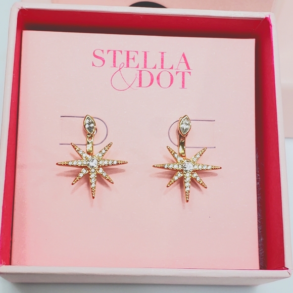 STELLA & DOT - Star Struck 2 in 1 Earrings Jacket with Stud - Picture 2 of 5